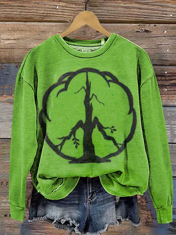 Retro Hippie Peace Sign Love and Peace Casual Sweatshirt