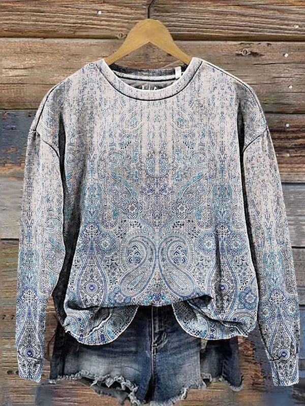 Paisley Pattern Art Print Casual Sweatshirt