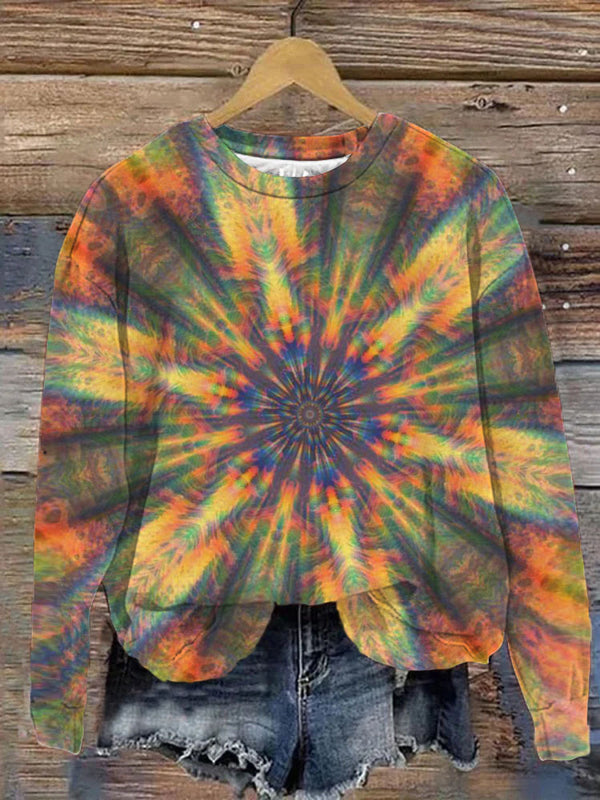 Light Perception Printed Long Sleeve Casual Top