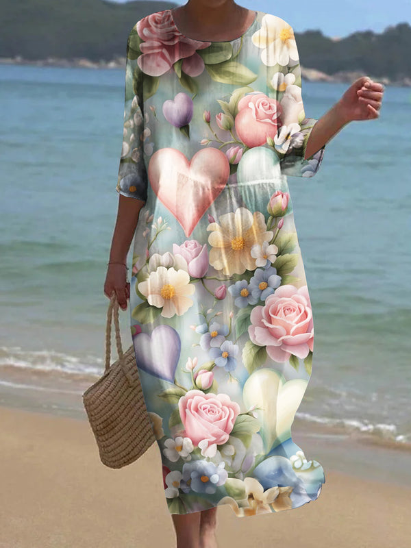 Women's Floral Print Casual Dress